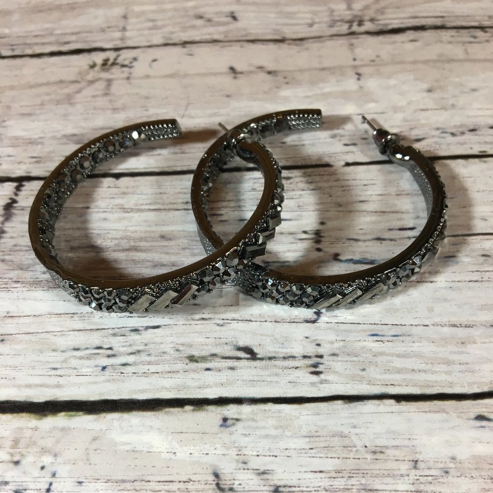 Paparazzi Gunmetal Hoop Earrings